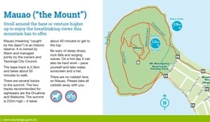 マウント・マンガヌイ;MausoへのウォーキングPDFマップ